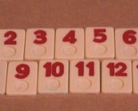 Vintage Rummixkub board Game Replacement Parts Pieces Red Tiles 1-13 Only - $3.95