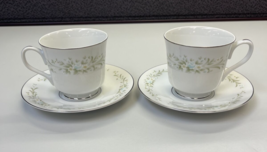 Four Crown China Claridge #317 Teacups and Saucers Set of 2 (5 Sets Available) - £9.37 GBP