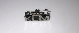 Vintage KLM Royal Dutch Airlines Miniature Logo Silver Tone and Black Lapel Pin - £6.14 GBP