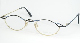 Vintage Essilor EE Mod 406 007 Oro / Azul/Negro Gafas 50-19-135mm - £46.97 GBP