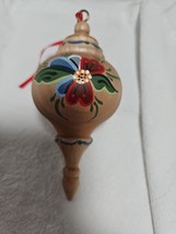 Wooden Hand Painted Christmas Ornament - $8.17