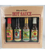 RARE! Howlin&#39; hot sauce GLASS COLLECTIBLE BOTTLE New Old Stock NEVER OPENED - $32.99
