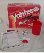 Yahtzee Board Game Vintage 1982 Milton Bradley COMPLETE Box is WEAR Read... - $13.99