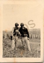 Photo Military Men Posing on Hilltop 1950s Black And White Picture Surna... - £8.67 GBP