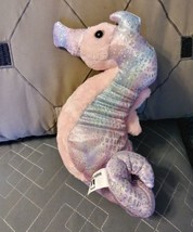 Seahorse Plush Stuffed Animal Toy beanie Purple Blue Pink Sparkle metallic WL - £23.35 GBP