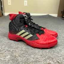 Adidas Mens Football Cleat 15 Black Red White Lineman Nastyquick D Sports Q5 - $20.98