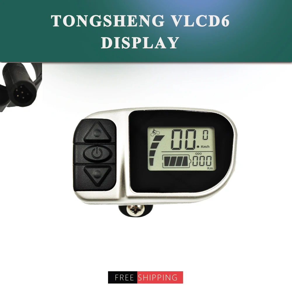 Ebike Tongsheng VLCD6 LCD Display with 6Pin Male Waterproof Connector Plug For T - $215.78