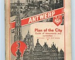 Antwerp Plan of the City Guide of Monuments &amp; Curiosities 1930&#39;s Tramways  - $17.82