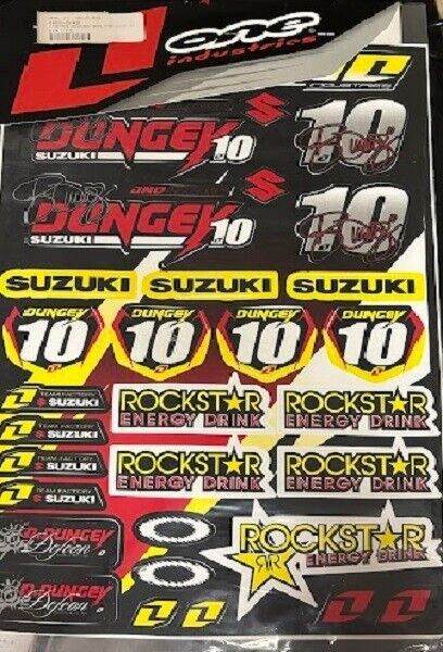 One Industries 4mil Dungey Rockstar Team Suzuki Decal Sheet - $6.99