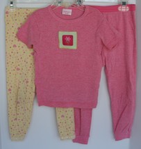 carter's kids pajama set plus extra pajama bottom 3T rose pink, yellow floral - $9.89