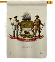 Coat Of Arms Delaware House Flag States 28 X40 Double-Sided Banner - £29.48 GBP