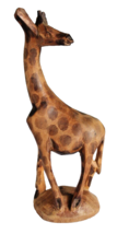 Vintage Hand Carved Wooden Giraffe Africian Animal Figure 6&quot; Tall - £9.54 GBP