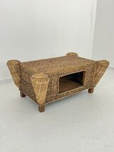 Mid-Century Rattan &amp; Bamboo Coffee Table, Made in Italy, 1960s-
show ori... - $11,677.43 MXN