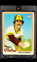 1978 Topps #140 Rollie Fingers HOF San Deigo Padres Vintage Baseball Car... - $4.24
