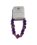 Amber Purple Beaded Stretch Bracelet – Women’s Costume Jewelry, NWT - $235.23 MXN