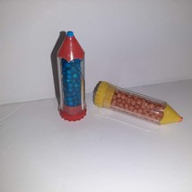 Vintage Candy Container Russ Berrie Pencils 3&quot; 80s Full - £7.91 GBP