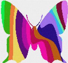 Pepita Needlepoint kit: Butterfly Palette Silhouette, 10&quot; x 10&quot; - £68.69 GBP+