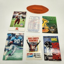 NFL Vintage 1992 Pocket schedule lot of 7, Chiefs, Bills, Packer &amp; Barry... - $7.72