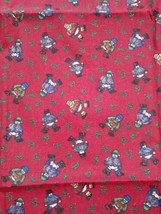 Christmas Fabric, Snowman on Red 1/2 yd, Cotton Holiday Crafts &amp; Masks - £2.78 GBP