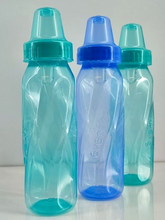 EVENFLO Baby Bottles Feeding Classic 3-Colors BPA Free Size 8 oz (Pack of 3) - $10.88