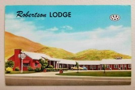 Robertson Lodge Motel Nephi,Utah Old Cars Chrome Postcard Not Posted 1950&#39;s - $11.80