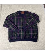 PROQUIP Golf Windbreaker Fully Lined Blue Green Pink Plaid Pullover Mens... - $39.49 CAD