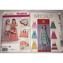 Simplicity 1129 & McCall’s M4817 Girls Sewing Patterns New Uncut - £6.04 GBP