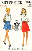 Misses&#39; SKIRTS Vintage 1960s Butterick Pattern 5644 Waist Size 24 UNCUT - $12.00