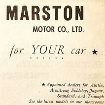 1954 Marston Motor Co Tottenham Dealership Advertisement Automobilia E89G1 - $183.44 MXN
