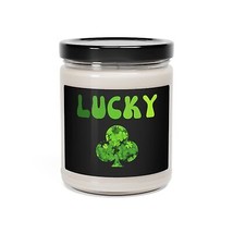 St Patrick&#39;s Day Home Decor Lucky Eco-friendly Shamrock Candle, Natural Soy wax  - £24.38 GBP