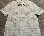 Madewell Patchwork Button Up Short Sleeve Collar Shirt Size Small New - $28.04