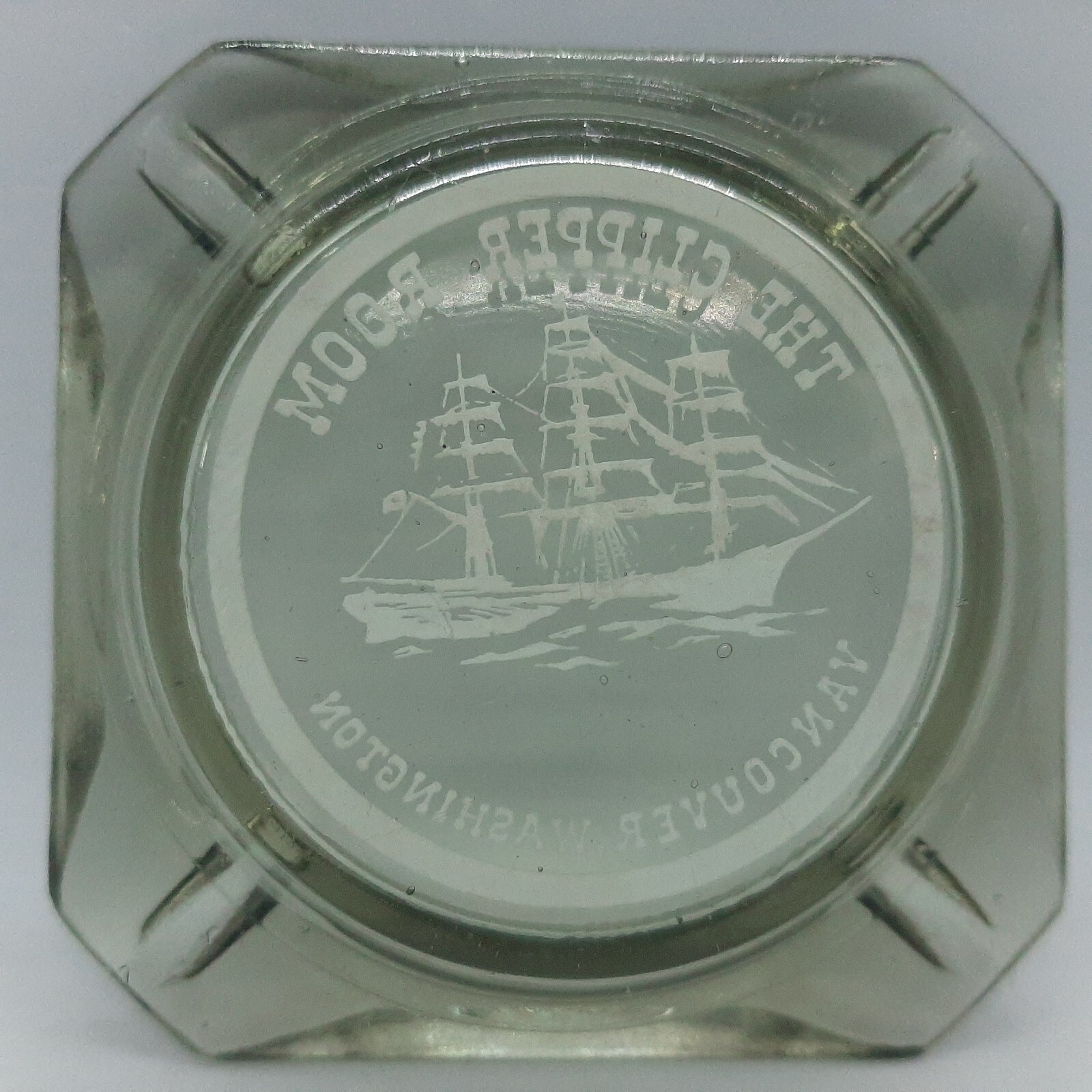 The Clipper Room Vancouver, Washington  souvenir vintage glass ashtray Item image 2