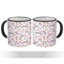 Cute Unicorns : Gift Mug Rainbow Fantasy Girlish Room Decor Pattern Funny Horse  - £12.57 GBP