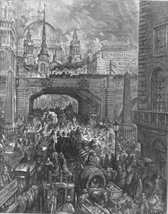 Art Gustave Doré Ludgate Hill - A block in the Street Print Giclee Canvas - £6.86 GBP+