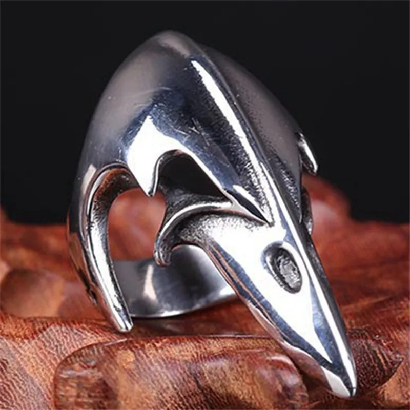 Vintage    ring men jewelry Vis Helm of Awe crow eagle Men&#39;s  - $38.72