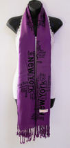World Purple Paisley Pashmina Warm Soft Scarf Ladies Women - £15.93 GBP