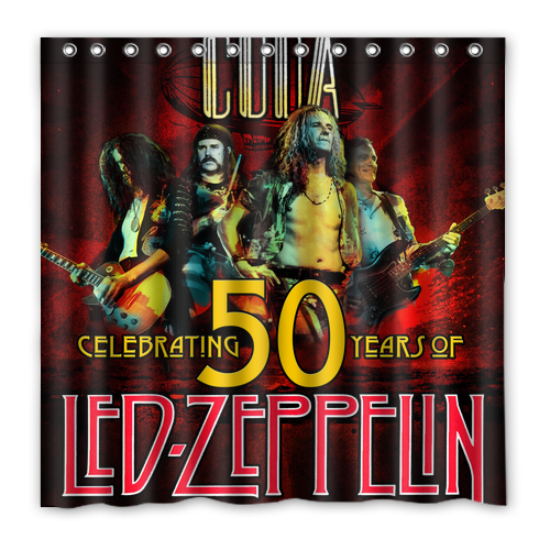New!!! Led Zeppelin Custom Waterproof Polyester Shower Curtain 4 Size Item image 4