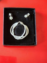 Franklin Mint Jackie Onassis Doll Necklace and Earrings in Box - $14.87
