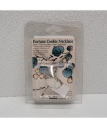 Vintage Giftco Fortune Cookie Necklace - 3D Fortune Cookie Charm Jewelry - $19.25