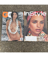 Emily Ratajkowski Magazine Lot of 2 GQ July 2014 &amp; InStyle March 2017 Bo... - £24.30 GBP