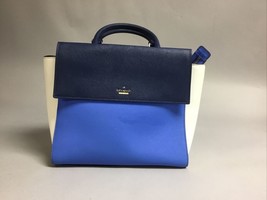 Kate Spade Blue Multicolor Leather Flap Satchel Tote Bag - $99.00