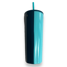 Starbucks 2023 Blue Teal 2 Tone Stainless Steel Cold Cup Venti Tumbler NEW - £37.04 GBP