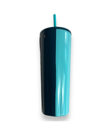 Starbucks 2023 Blue Teal 2 Tone Stainless Steel Cold Cup Venti Tumbler NEW - £36.61 GBP