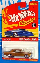 Hot Wheels Classics 2005 Series 1 #2 1965 Pontiac GTO Gold w/ RL5SPs - £7.86 GBP