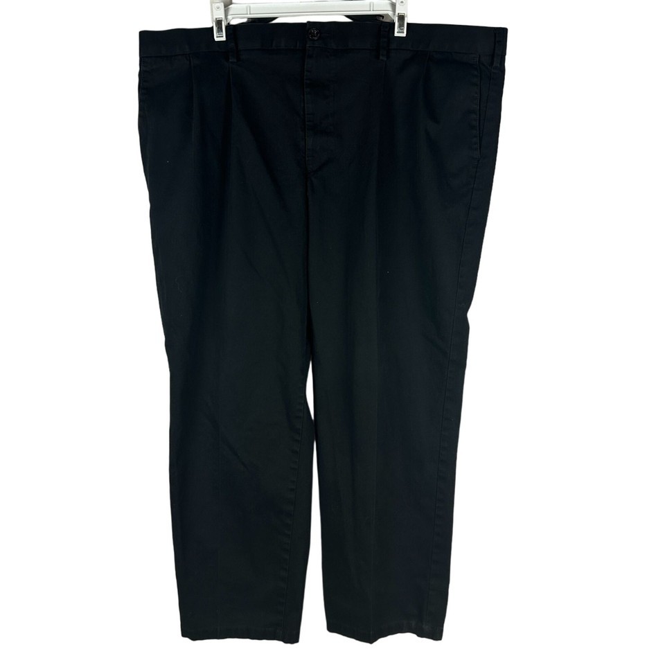 Dockers Men&#39;s Classic Fit Black Pants Size W44 L30 - $19.10