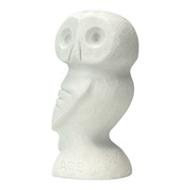 Owl Symbol of Wisdom Real Greek Natural Carved Marble Statue Sculpture - £89.61 GBP