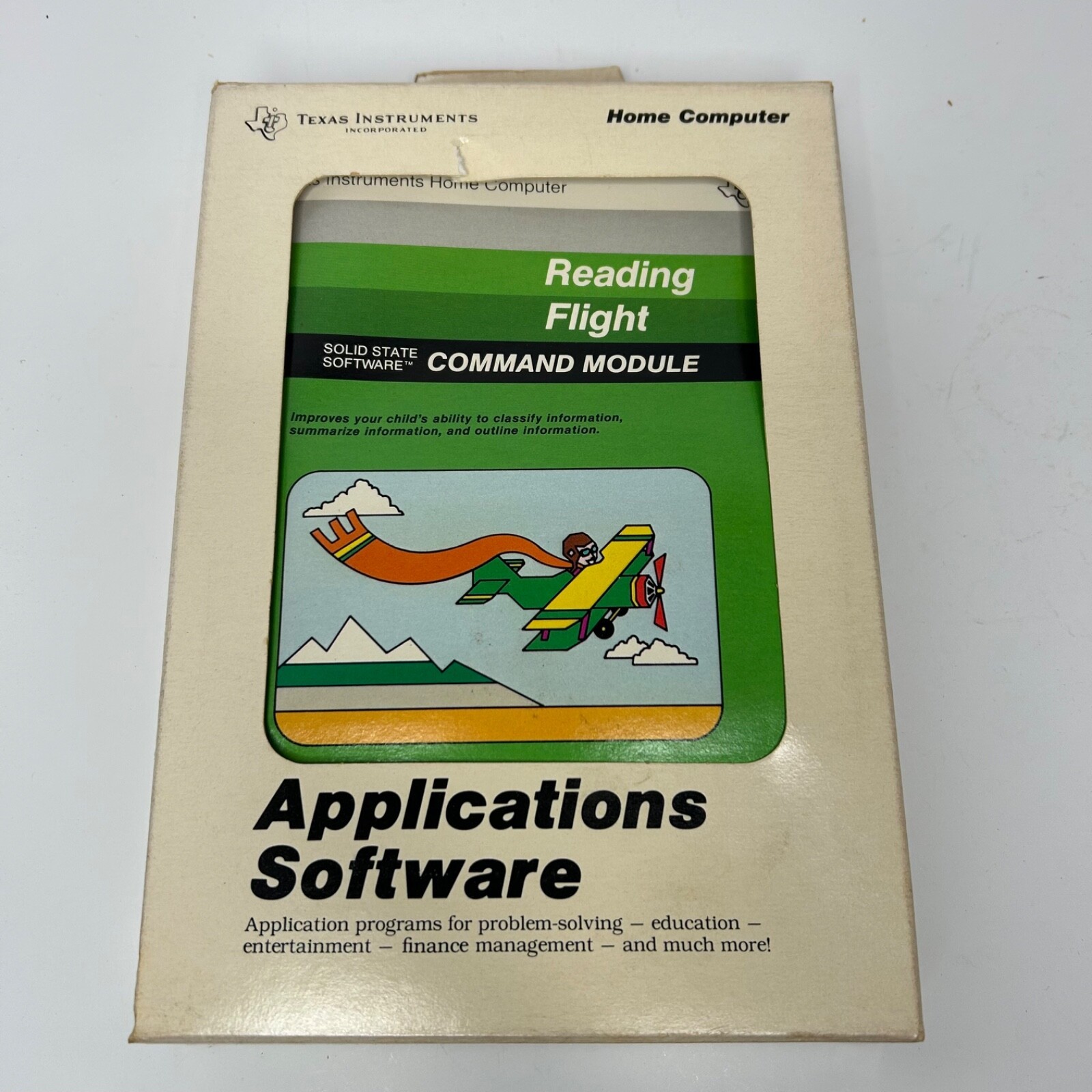 TI99-4a Home Computer Reading Flight Command Module PHM3082 Cartridge Ma... - $28.25
