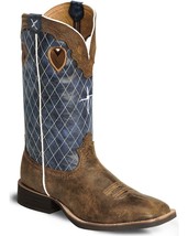 Twisted X Men&#39;s Distressed Ruff Stock Broad Square Toe Western Boots  - £169.08 GBP