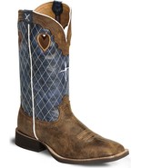 Twisted X Men&#39;s Distressed Ruff Stock Broad Square Toe Western Boots  - $228.56