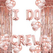 I Do Crew Balloons Rose Gold I Do Engagement Party Banner Bride To Be/Miss To Mr - $23.99